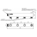 Распределительный коллектор DMSS-32-25x4 (нерж., магистральное подкл. G 1¼˝, 4 контура G 1˝, воздухоотвод. Rp ½″)